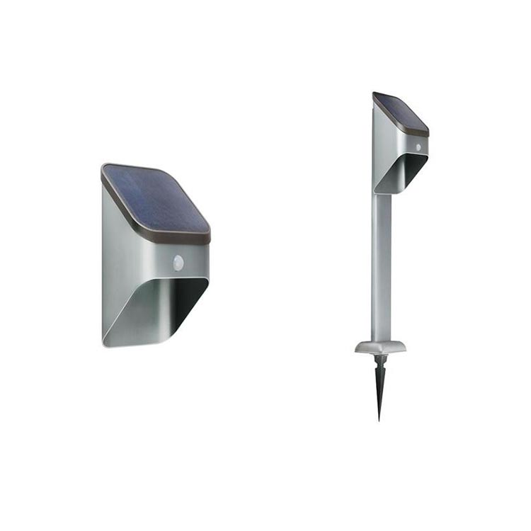 New Design Smart Motion Slim Waterproof IP65 2W Plastic SMD LED Outdoor Garden Solar Gate Light