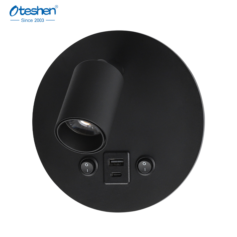 LBD8160CP Mini lampka do czytania LED z portami ładowania typu C i USB LBD8160CP