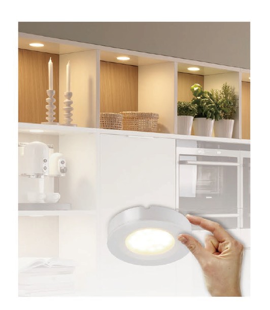 Modern design round under cabinet light PC led lights for cabinet 