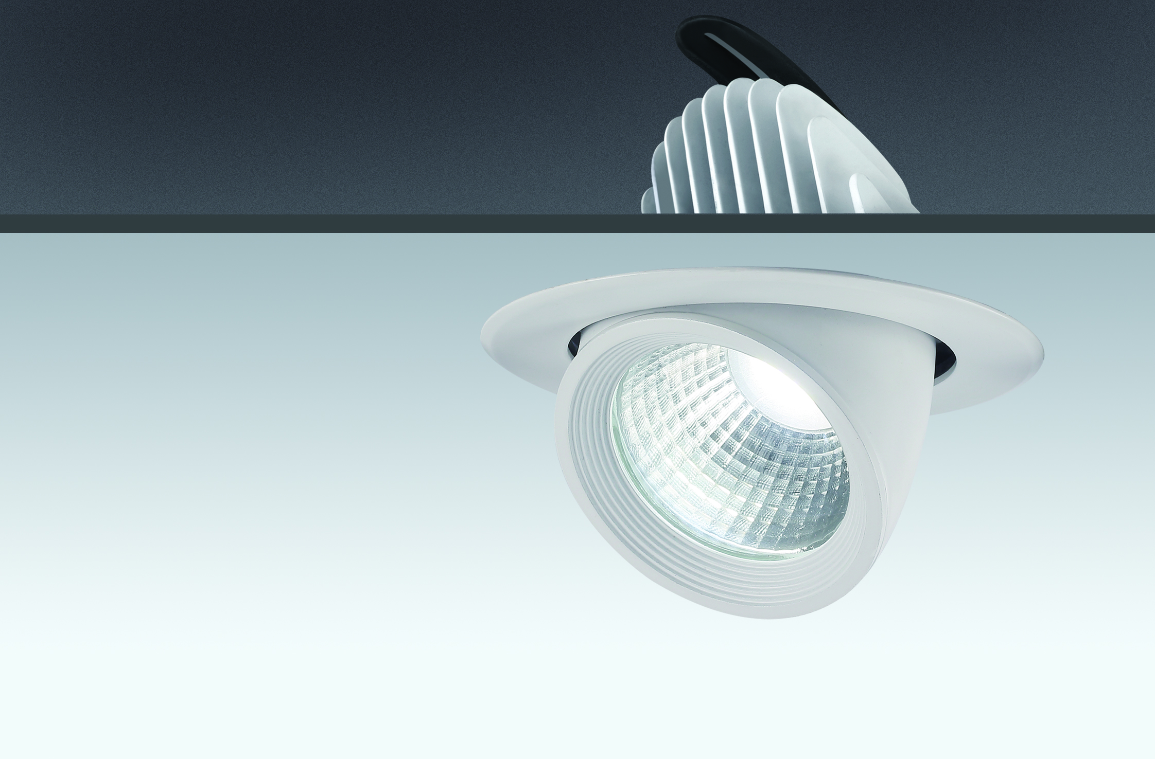 White 8W Cast-Aluminium Gimbal Led Downlight