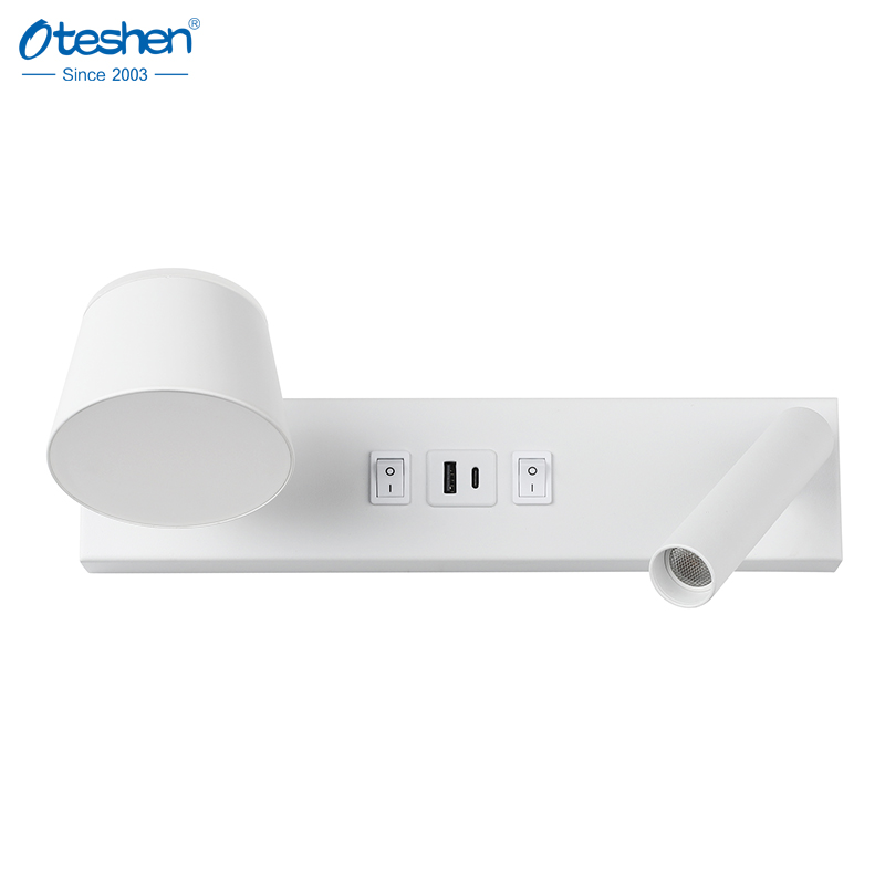 Lampka nocna LED do czytania z ładowaniem przez USB typu C Regulacja kąta 360° Konstrukcja przeciwodblaskowa LCG4010FC-9