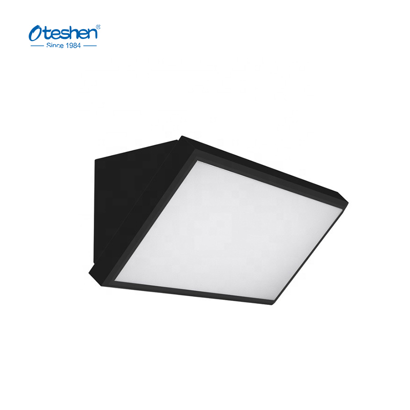 Applique murale LED PC rectangulaire inclin&eacute;e 12W et 20W 110 &deg; IP65, applique murale ext&eacute;rieure &agrave; &eacute;mission lat&eacute;rale simple Oteshen LBD0160-12 / LBD0180-20