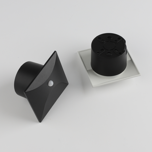 3W IP65 Human Infrared Sensor LED Step Light, Round & Square Indoor Outdoor Stair Wall Lamp - Oteshen LBD21010RR-3 LBD21010SR-3 LBD21010RRP-3 LBD21010SRP-3