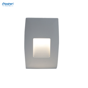 IP65 PC ჩაშენებული LED საფეხურის ნათურა LBD2650B-2, 2W 90lm 30&deg; ვიწრო სხივის კიბის კედლის ნათურა, 2 წელი გარანტია
