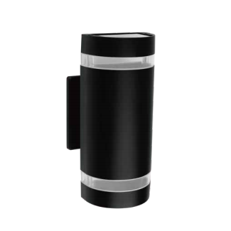 2 &times; GU10 alum&iacute;nio para cima e para baixo GU10 LUZ DE PAREDE, l&acirc;mpada de parede substitu&iacute;vel externa coberta IP44 Oteshen TB0741A-2 / TB0841A-2