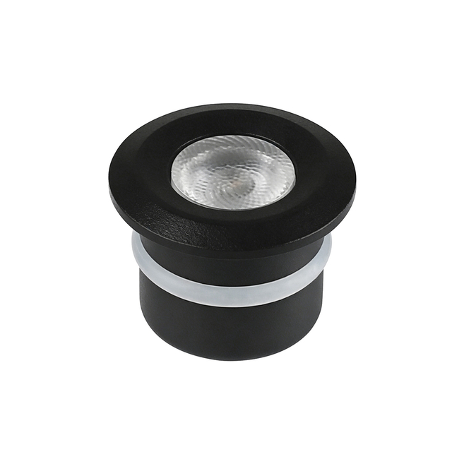 Oteshen LCG1910 1W mini LED inf&auml;lld spotlight svart finish, 12V l&aring;gsp&auml;nningssk&aring;p downlight
